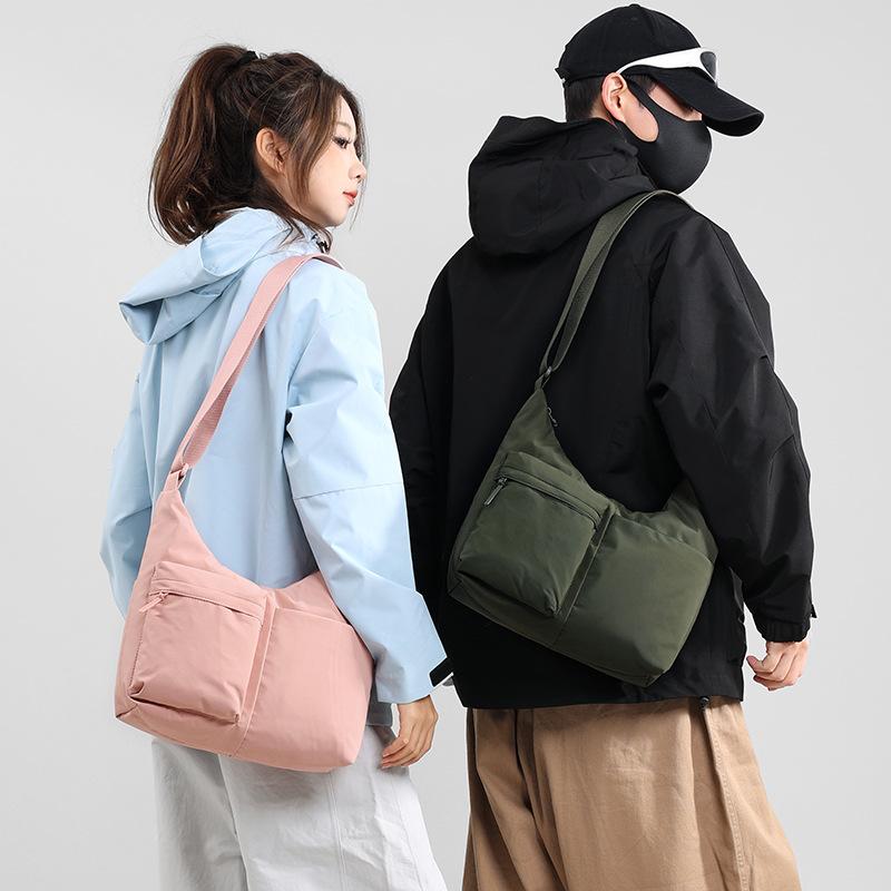Multi-Pocket Sports Crossbody Bag Large Capacity Student Class Commuter Shoulder Bag