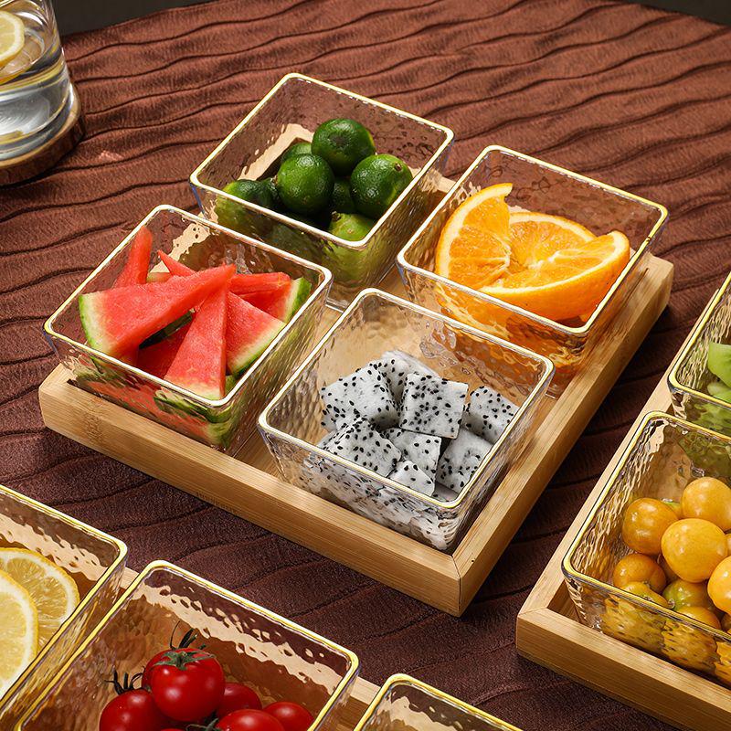 Acrylic Divided Fruit & Snack Plate Set for Restaurants
