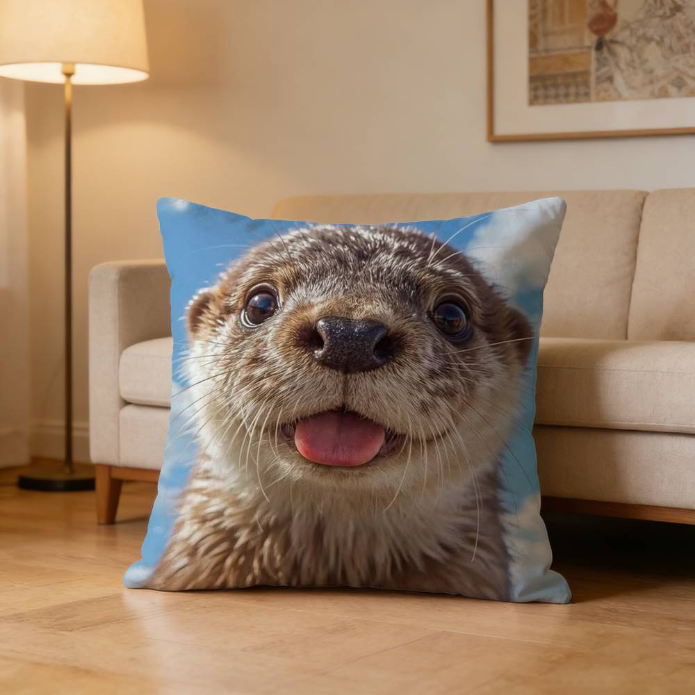 Dichtungsmeer Süß Lustig Kissenbezug Muster Gedruckt Kissenbezug Für Wohnzimmer Sofa Kissenbezug