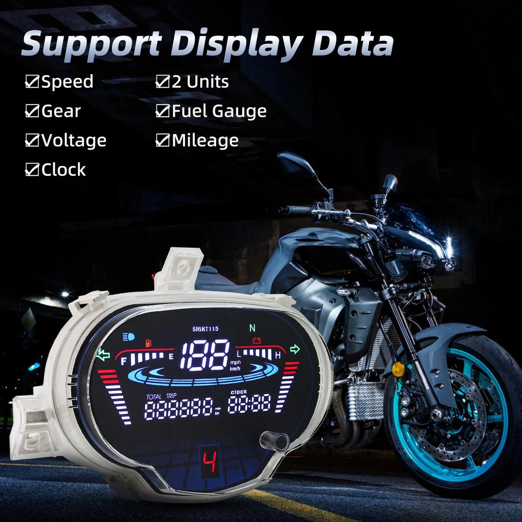 Digita Meter Motorcycle Speedometer Odometer 1FDH35101000 For Yamaha Sight 115/Crypton Fi 114 Sirius fi VEGA RR/ VEGA Customized