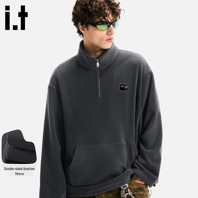 

Fingercroxx Men s Half-Zip Fleece Sweatshirt