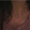 New Gold-plate Crystal Stars Pendant Necklaces For Women Necklace Multilevel Female Boho Vintage Jewelry Wedding Gift
