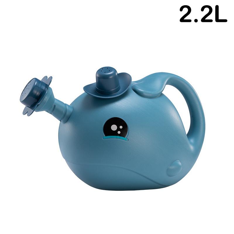 Cute Cartoon Whale Kids Watering Can,Plastic Garden Watering Pot for Children's Gardening & Bath Play