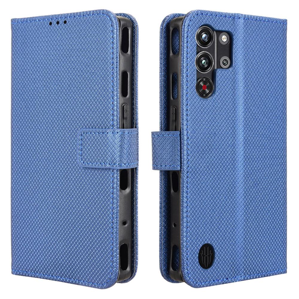 For ZTE nubia Red Magic 10 Pro+ 5G/10 Pro 5G Case PU Leather Diamond Texture Wallet Phone Cover