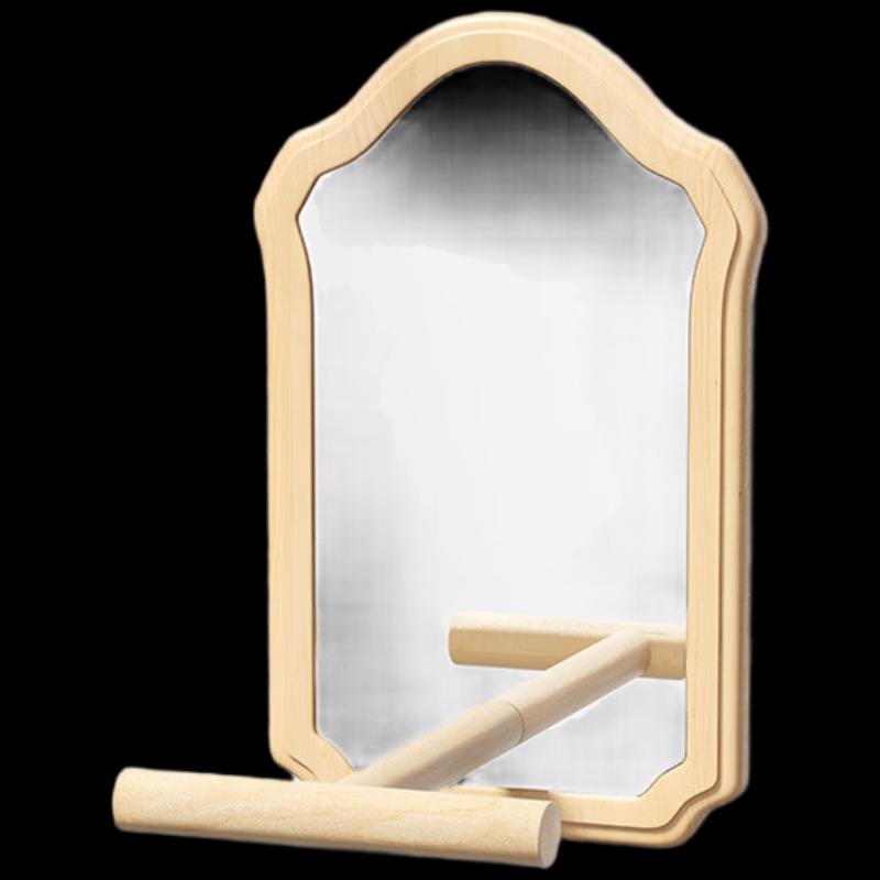 Vintage Bird Cage Perch with Mirror