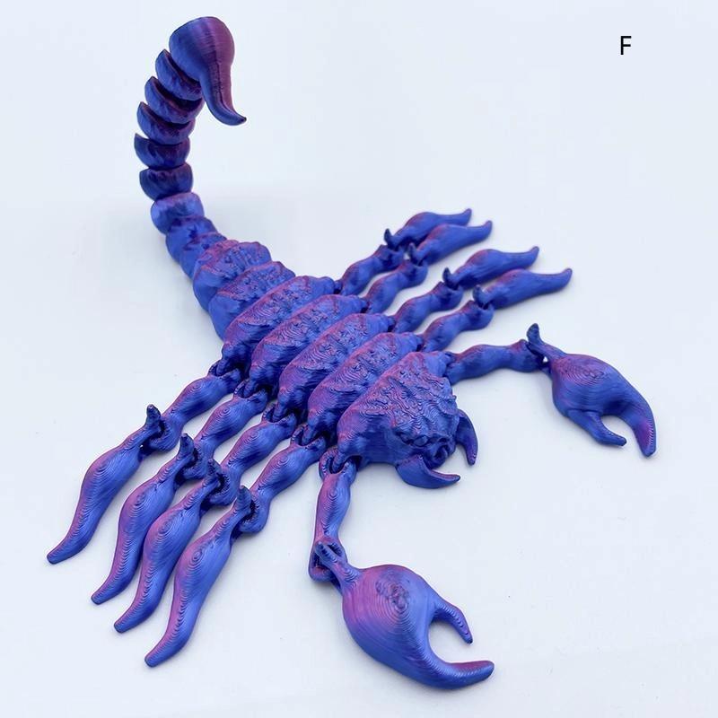3D Printing Scorpion Simulation Animal Model Toy Joint Movable Scorpion Ornament Children'S Toy Gift Fish Tank Landscaping Craft