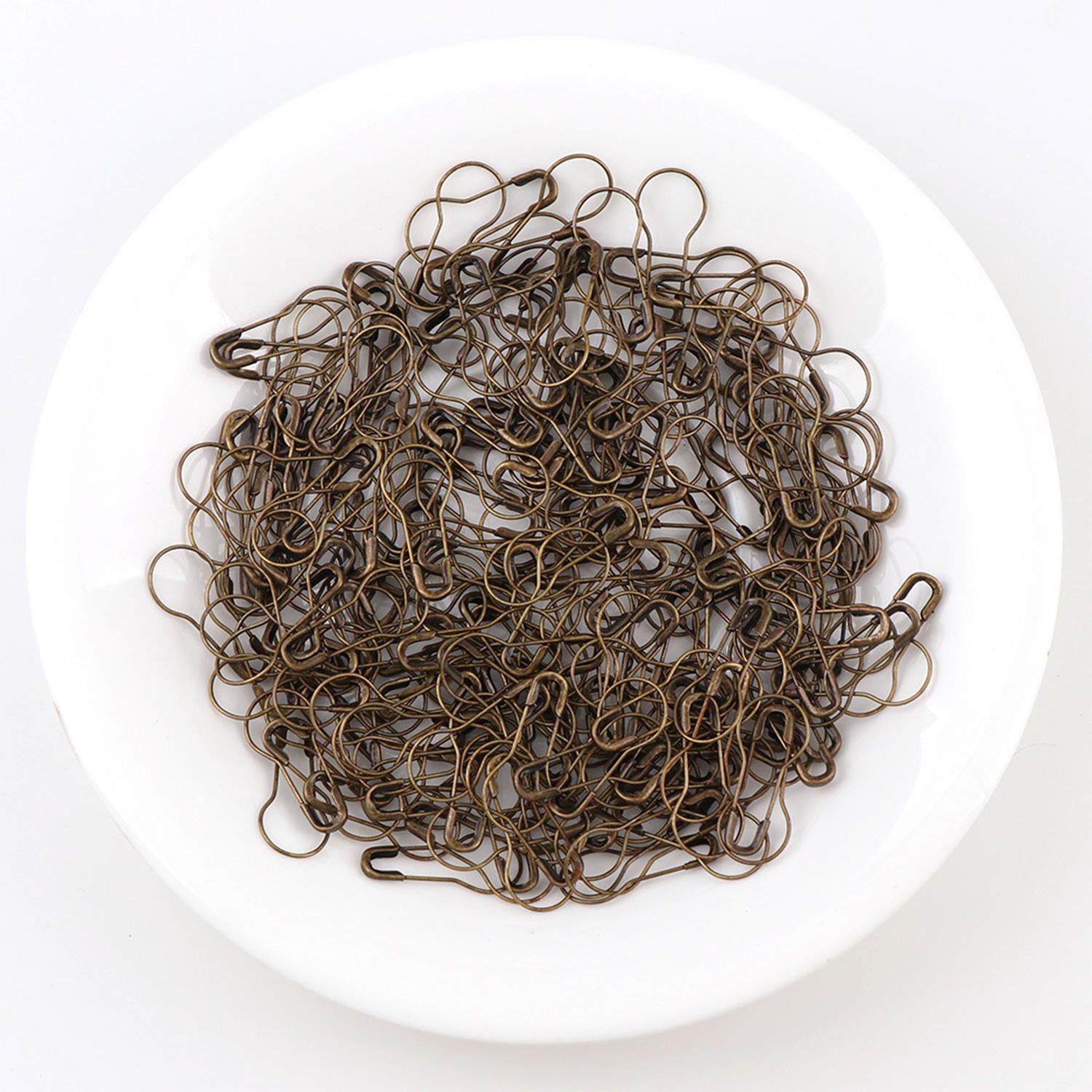 

100 шт./набор однотонных булавок-тыковок, металлические зажимы для DIY, маркеры для вязания и вышивания крестиком, бирки, зажимы для одежды, наборы 100pcs бронзовый