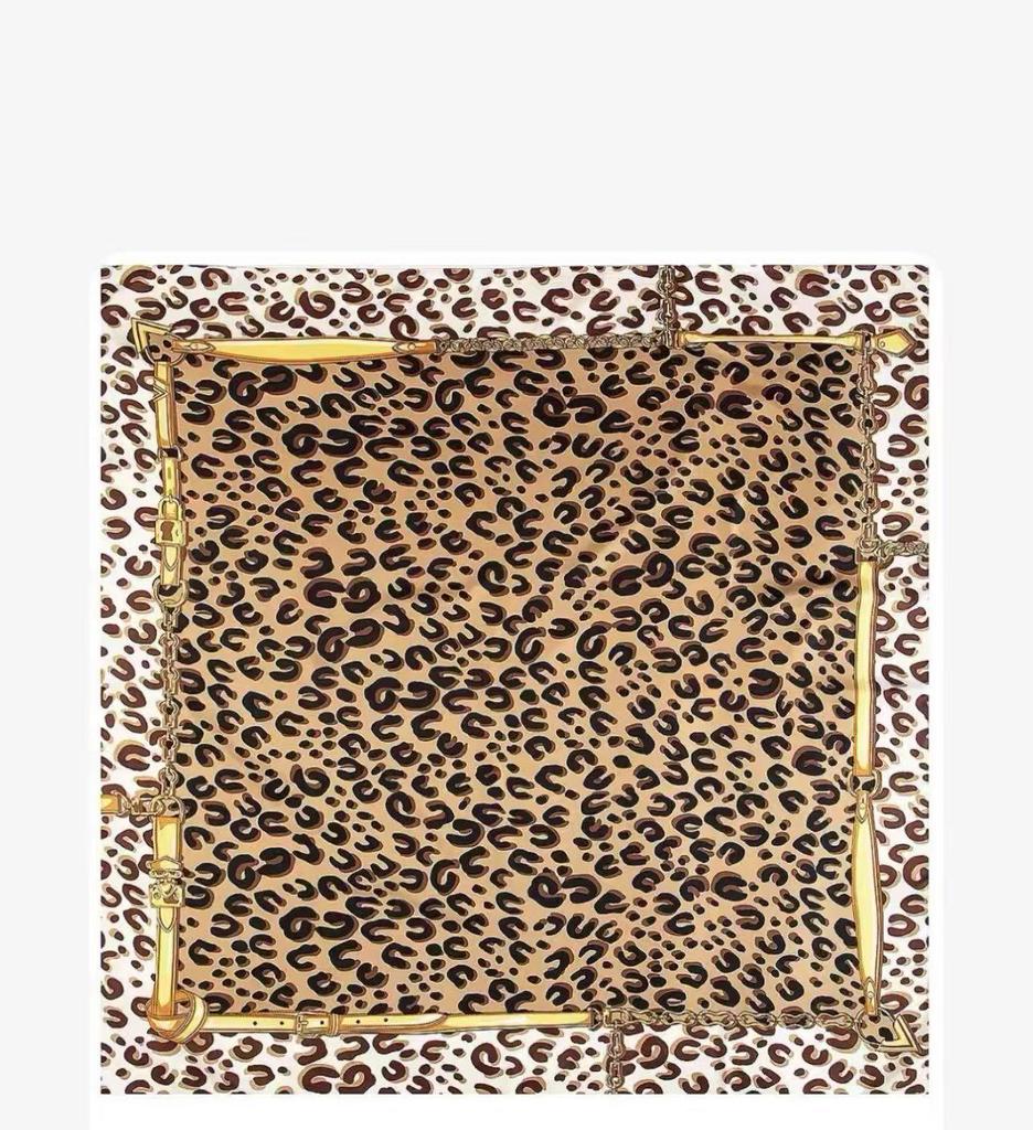 Silk Square Scarf: Women's Korean-Style, Double-Sided Print for Professional Wear