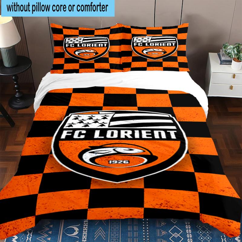 3PCS Lori-ent Football Club Bedding Set,Including 1pc Duvet Cover And 2pcs Pillowcases Perfect for Bedroom, Dormitory, Fan Christmas gift
