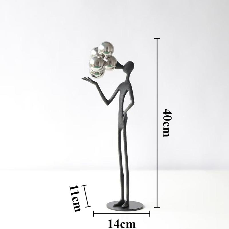 

Metal Alloy Figure Abstract Artistic Ornament Modern Minimalist Desktop Household Ornament Living Room Decoration Accessories