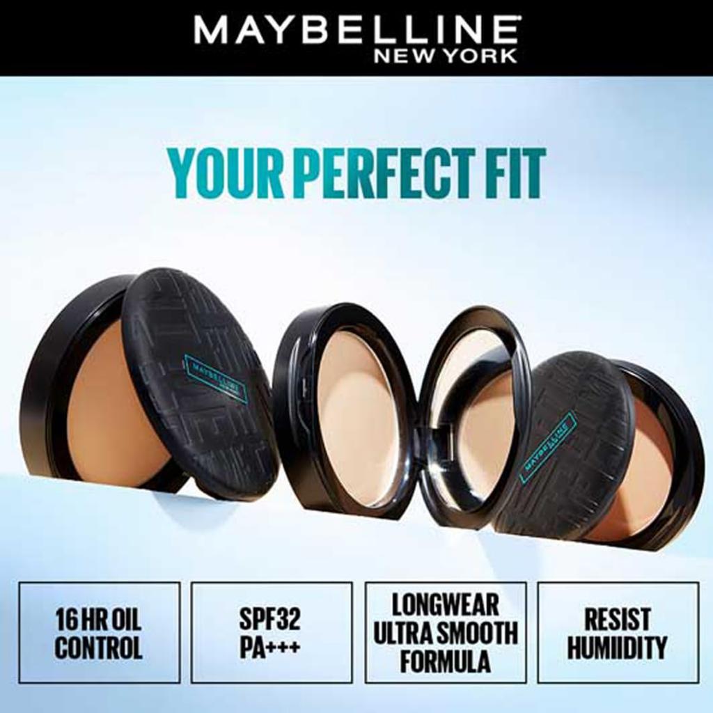 Maybelline New York Fit Me Matte Poreless Compact Powder SPF 32 PA+++ Oil Control Normal Oily Skin 6g Warm Nude 128