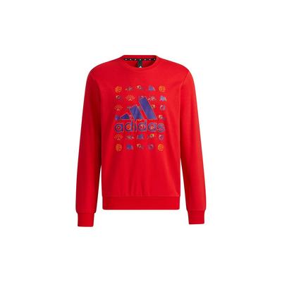 adidas CNY Graphic Sweatshirt with Logo Print Men Sweatshirt Light-Scarlet GQ8839