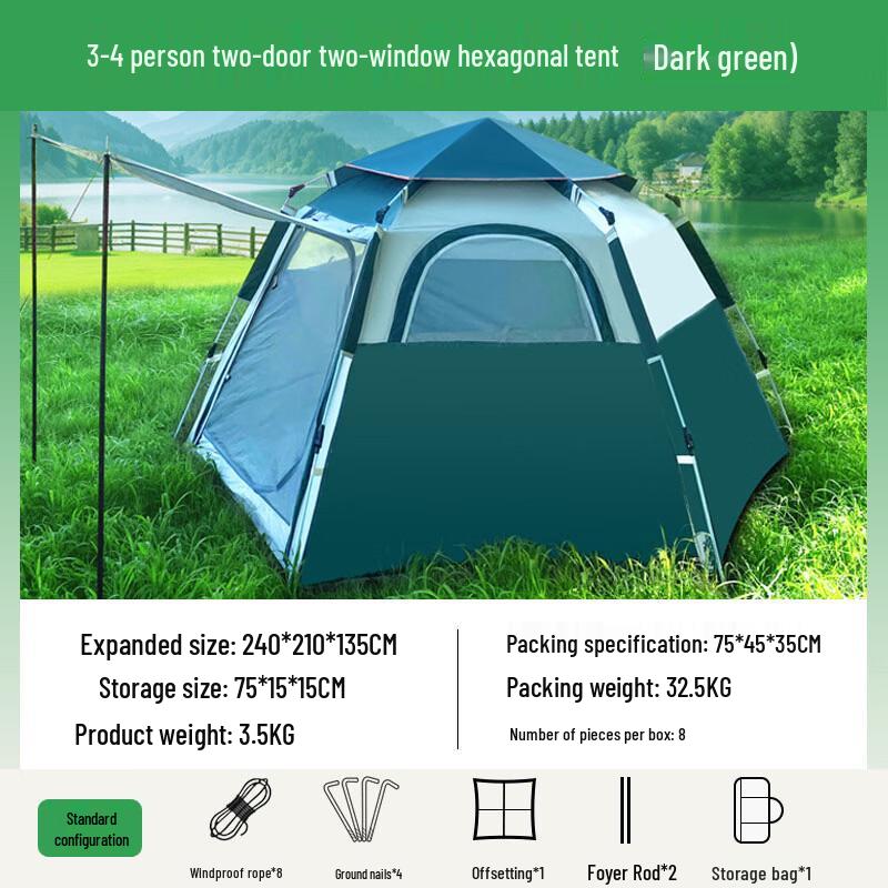 OEING Outdoor Camping Tent with Mat