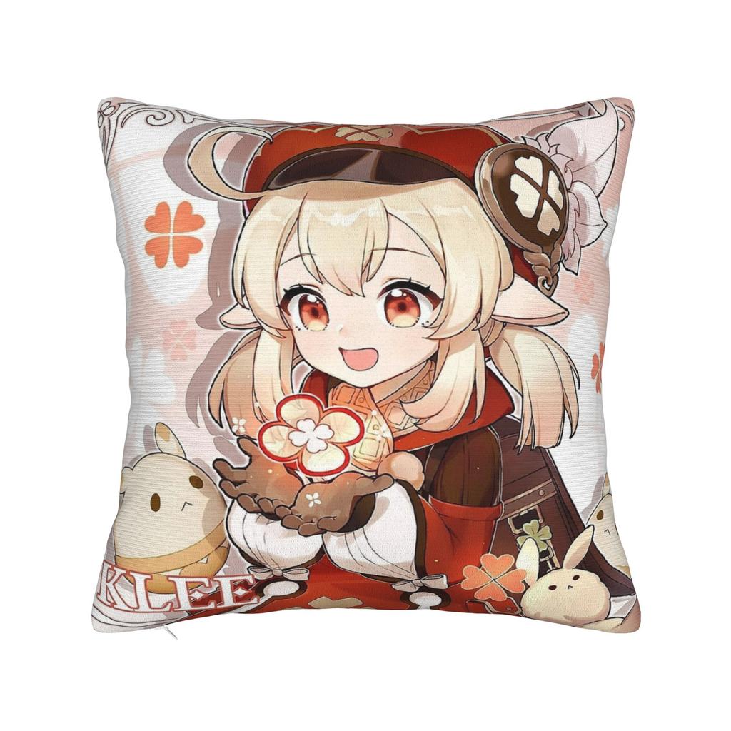 Genshin Impact Klee Pillow Case Comfy Pillow Cover Fashion Pillowcases For Chair Sofa Home Decor
