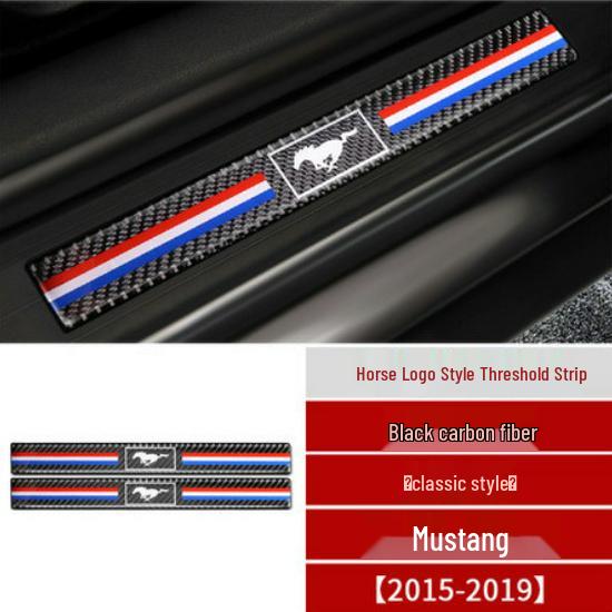 Ford Mustang Kohlefaser Interieur Zierleisten-Set: Konsole, Lenkrad, Schalthebel, Lüftungsdüse