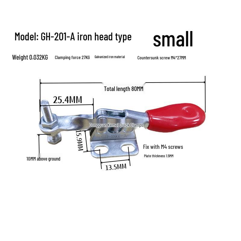 Quick Clamp GH201: Stainless Steel 201A Pliers, 201B Collet, 201C Fixture, 225D Toggle Clamp