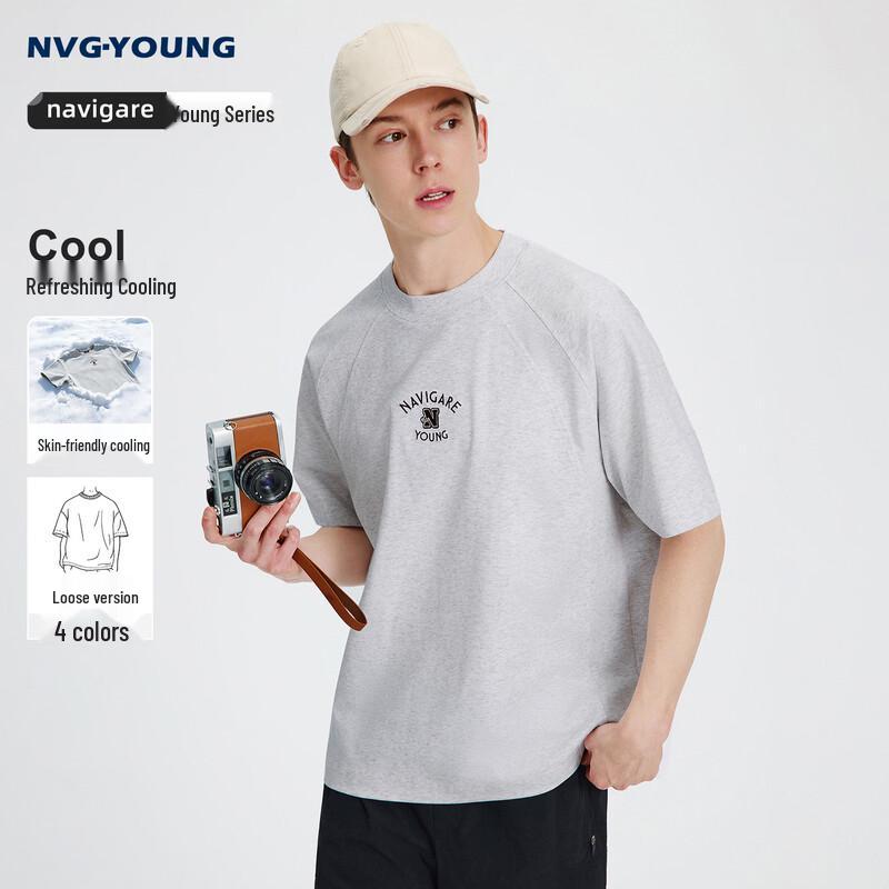 NVG·YOUNG Men s Loose Fit Cooling T-Shirt L