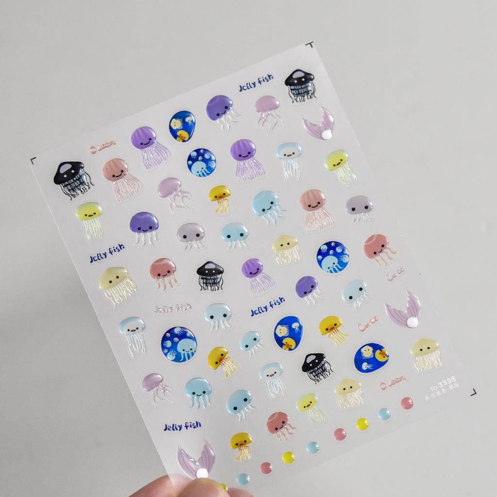 1pcs 5D Bronzing Star Moon Nail Art Stickers Luxury Gold Silver Adhesive Slider Press on Nail Decoration Decals Accessories DIY