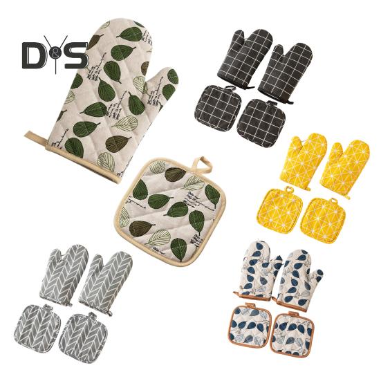 Värmebeständiga ugnsvantar och grytlappar set Bekväm förvaring Hög värmebeständighet upp till 500 grader Fahrenheit Halkfritt grepp Köksväsentlig