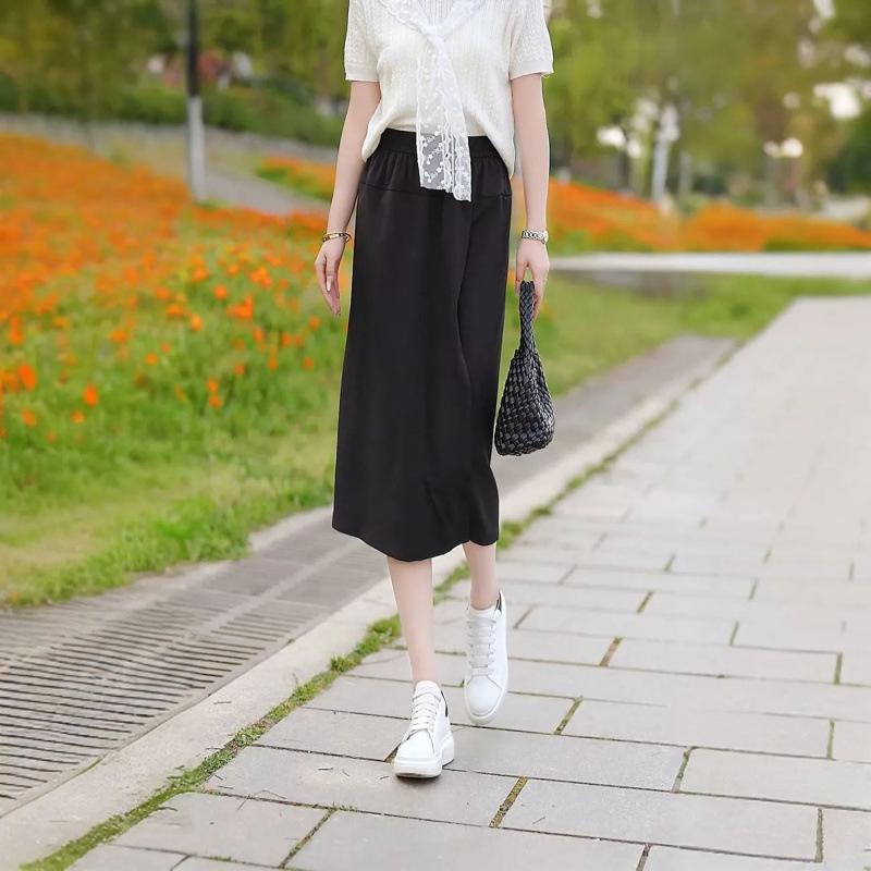 2025 High-Waisted Slim-Fit Split Culottes for Summer