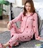 Korean Style Women's Long Sleeve Cardigan and Pajama Set for Spring, Autumn, and Winter Home Wear