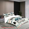 3-piece set,happy camper and forest pattern printed duvet set, queen, king, double bed, party  funny and creative bedding set