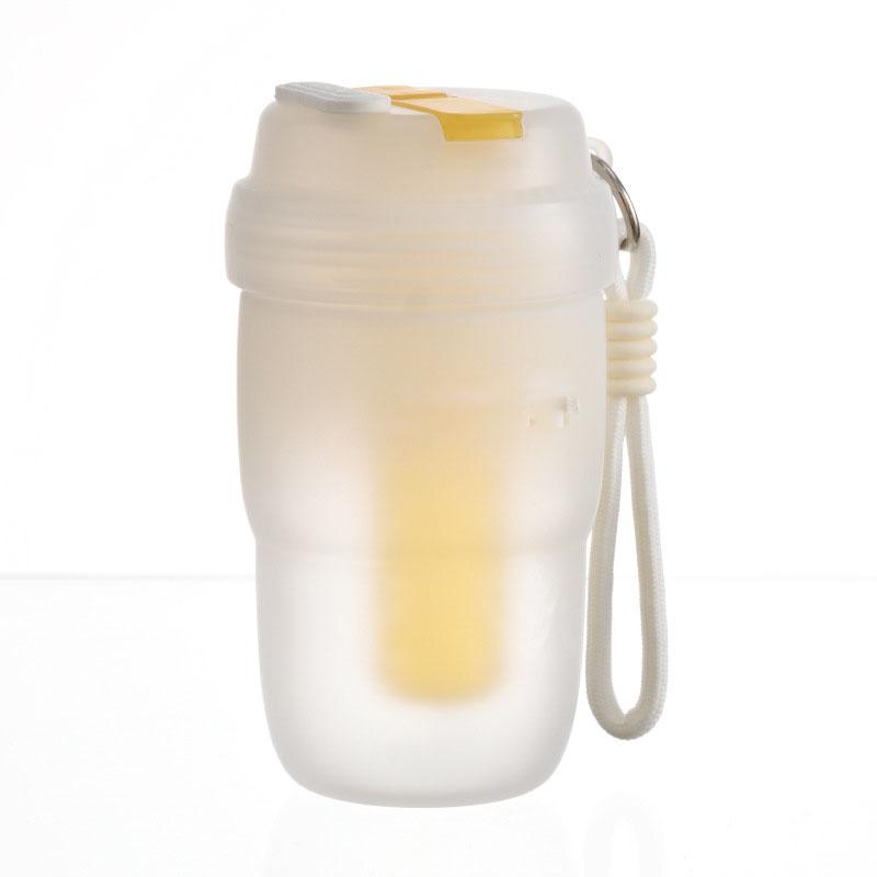 

Dual Drinking Mouth Straw Water Cup, Large Capacity Portable Cute Water Bottle with Lanyard, Minimalist High-value Travel Tea Cup for Girls Students 580ML