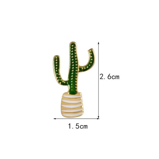 Kaktus-Kokosnussbaum-Blatt-Brosche, Brustnadel, Hochzeitsschmuck,  Schal-Accessoire