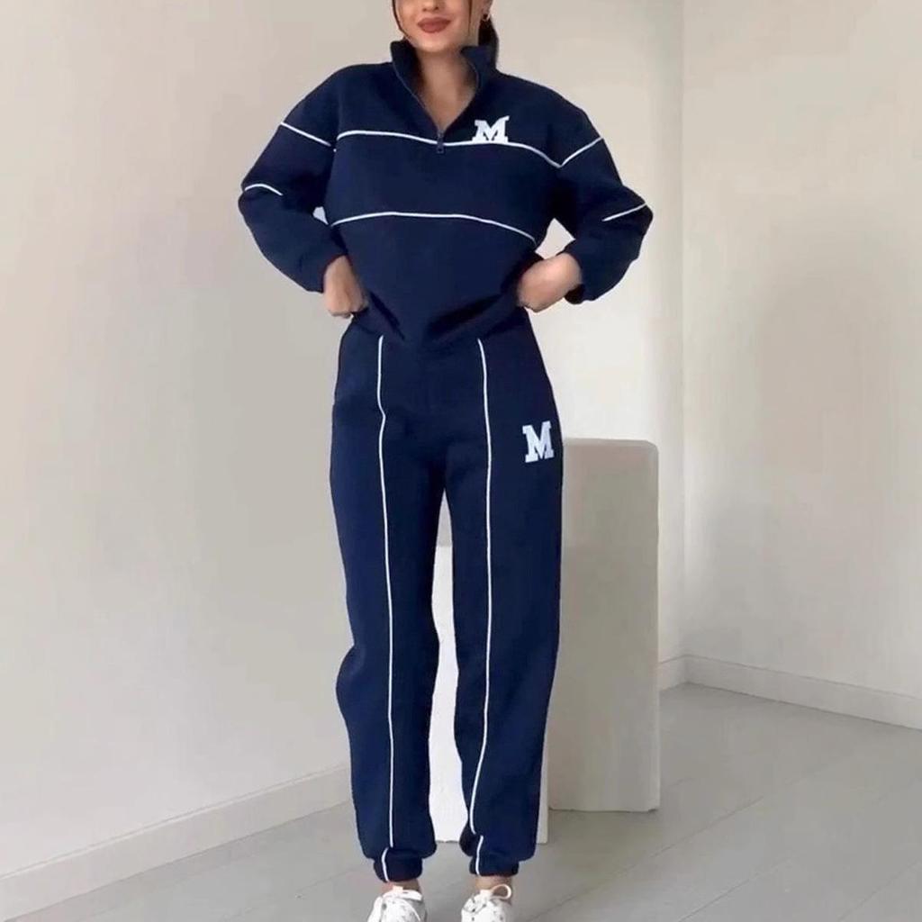2024 Autumn/Winter Letter Sweatshirt & Long Pants Sport Set