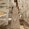 New European American Style Pure Color Pleated Waist Backless Dress