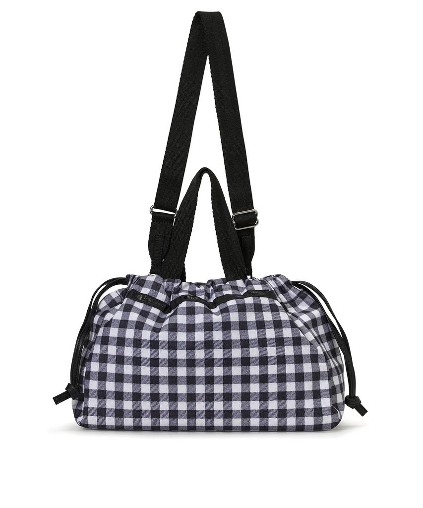 CITY DRAWSTRING BAG E/W /1084/Uptown Gingham/Black