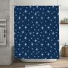 Blue Starburst Shower Curtain, White Polyester Fabric, Waterproof Bathroom Decor Buy On (128 Characters)