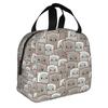Kawaii Dudu Bubu Perzik En Goma Geïsoleerde Lunchtas voor Beer Panda Herbruikbare Thermische Koeltas Voedsel Lunchbox Werk School