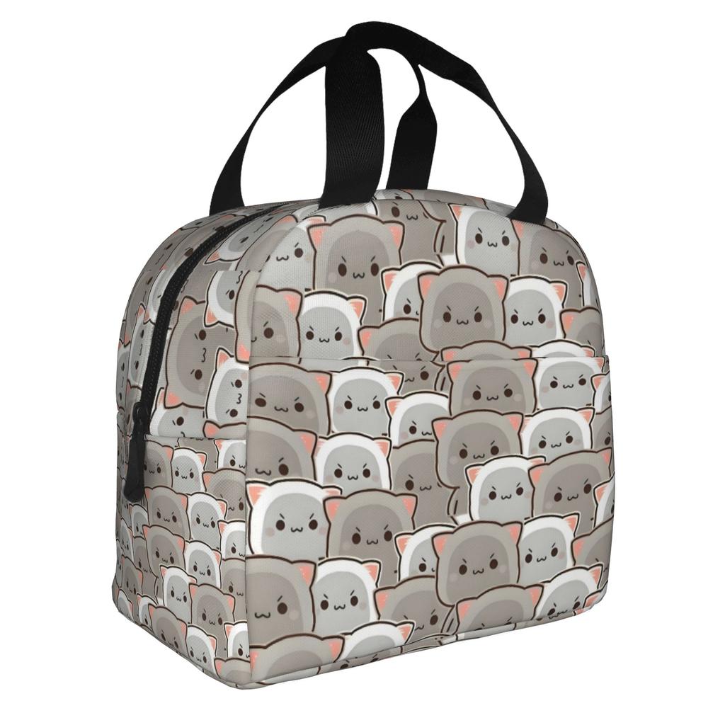 Kawaii Dudu Bubu Perzik En Goma Geïsoleerde Lunchtas voor Beer Panda Herbruikbare Thermische Koeltas Voedsel Lunchbox Werk School
