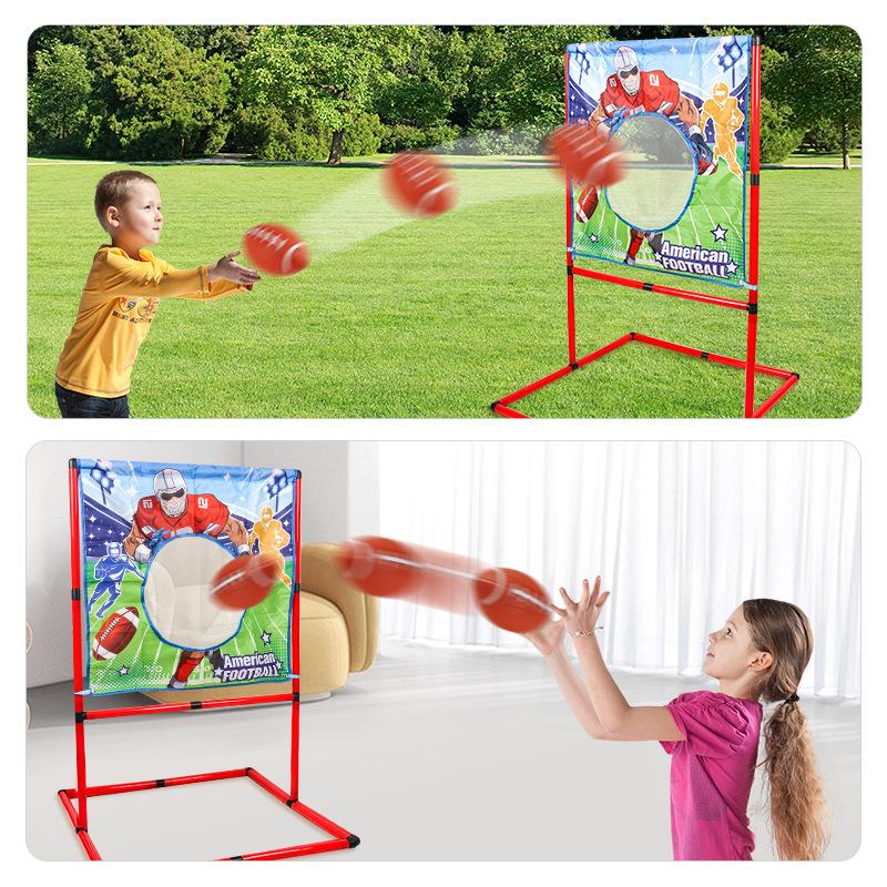 Dziecięcy Stojak do Rugby Rzut Piłką ze Światłem Trening Gra Punktowana Cel z Tkaniny Zabawki Sportowe Halowe i Plenerowe