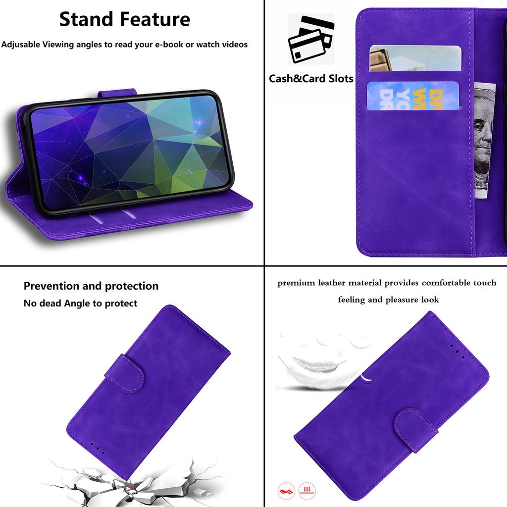 Dla Honor 400 5G (Światowy) Etui Jednokolorowe Skórzane Portfel Pokrowiec na Telefon