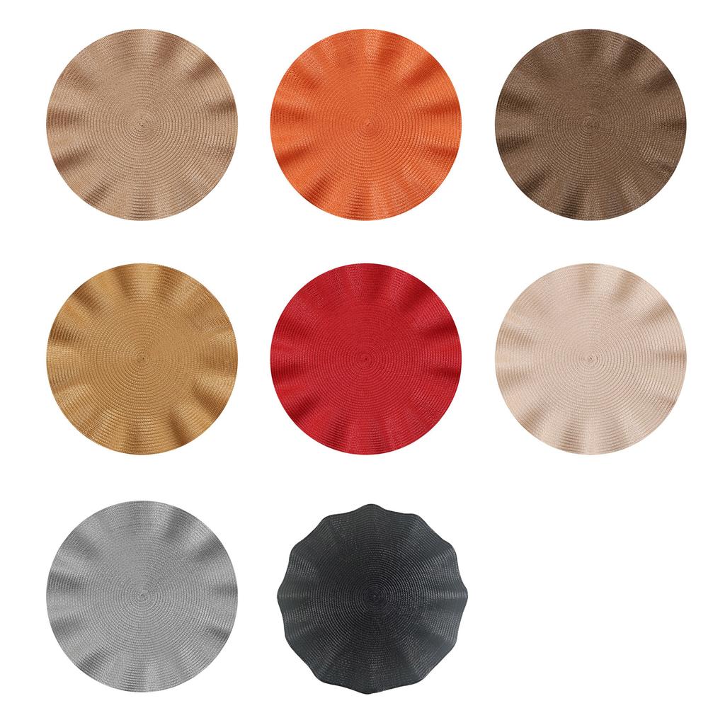 Elegant Placemats With Ruffled Edges Stylish Placemats with Fungus Edge for Restaurants and Home Dining Decoration