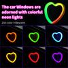Car Ambient Light Auto Interior Ambient Heart Shaped LED Strip Light Decoration Atmosphere Lamp By APP Control Decorative Lamps
