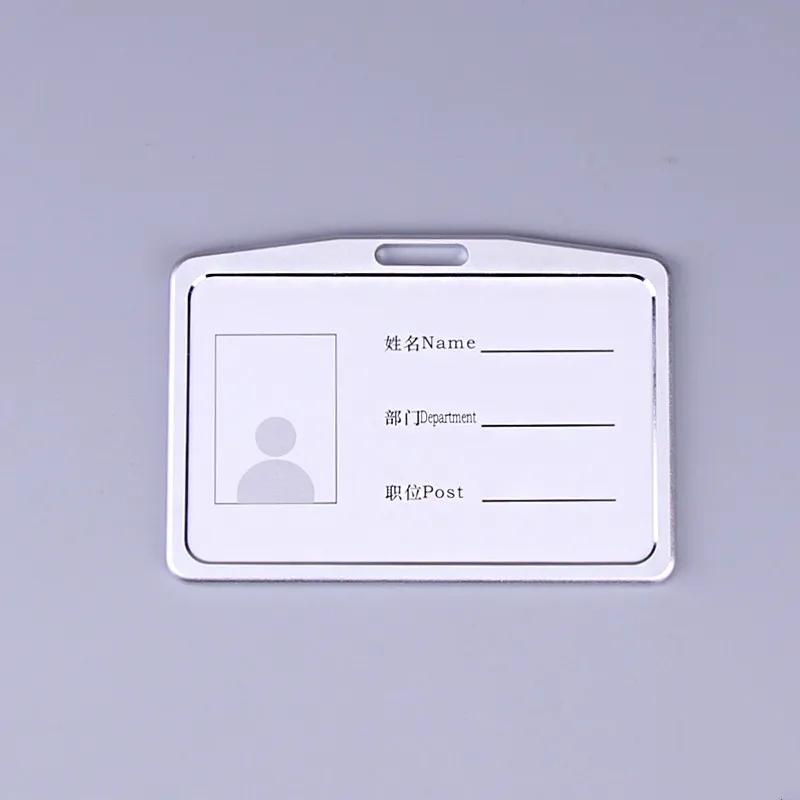 Aluminium Alloy Employee Name ID Card Cover Metal Work Identity Badge ID Business Case Credit Card Holder Wallet Case