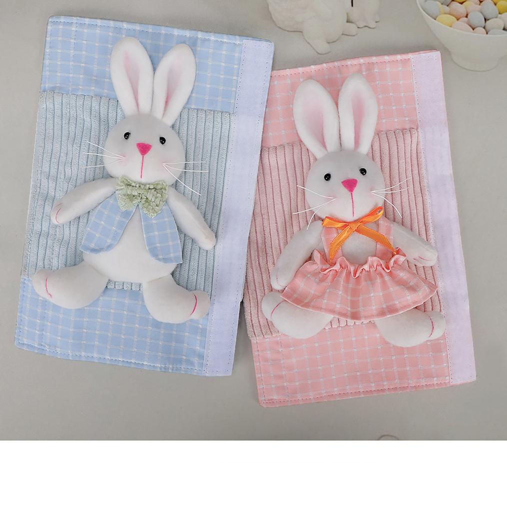 Easter Fabric Bunny Refrigerator Cover, Kitchen Appliance Door Handle Cover Decoration