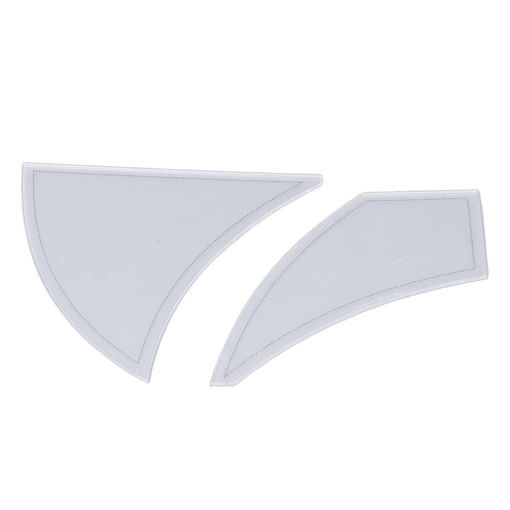 2PCS Acrylic Sewing Ruler Twisted Pinwheel Template Ruler for Professional Designers and Tailors 12