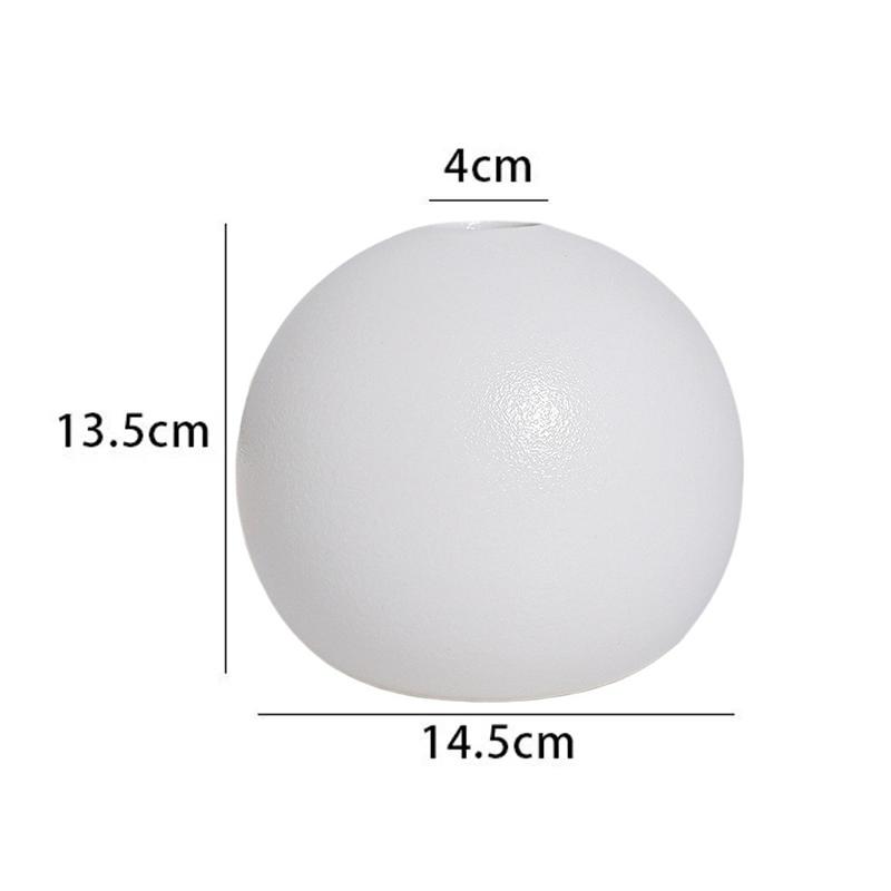 Ceramic Round Oval Vase Ornament Nordic Abstraction Indoor Decorative Home Decor Living Room Table Shelf Interior Decoration