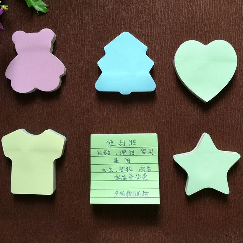 Shaped Sticky Notes Set 200sheets Fun Design Sticky Notes Reusable Self-Adhesive Note Paper Classroom Decoration Stickers TMZ