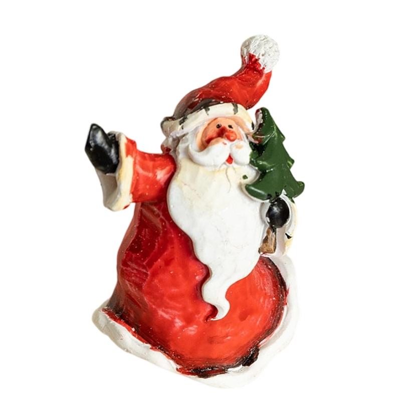 Christmas Figurine Figure Decors Resin Santa Clauses Statue Christmas Decorative Figurines Table Centerpiece for Holiday