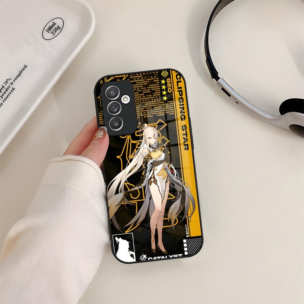 Game Genshin Impact Phone Case Glass For Samsung S24 S26 S23 S20 S25 S21 S22 Ultra Fe Plus A05 A06 A16 A26 A36 A56 Coque