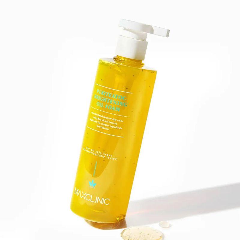 Maxclinic Purity Talk Brightening Oil Foam Cleanser Radiance Boost & Deep Cleansing Facial Wash 310g + 2 Sachets Gift