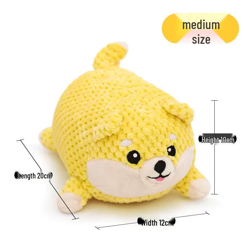 Hoopet Durable Lying Dog Squeaky Toy