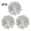 PVC Placemats for Dining Pressed Vinyl Metallic Flower Table Mats 15 Inch Round Tablemats Vinyl Place Mats for Kitchen Table Holiday Wedding