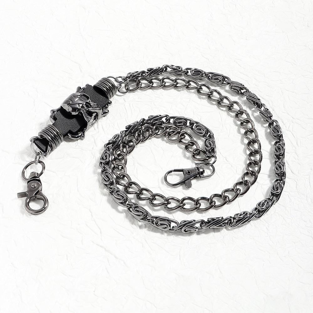 

Hip Hop Punk Metal Skull Chains For Pants Men Women Techwear Style Street Dance Waist Chain Harajuku Vintage Goth Accessories