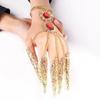 1 pair Indian Thai Golden Finger Bracelet Gold Color Belly Dance Bracelet  Costume